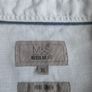M&S pure linen men's white short sleeve shirt Image 2