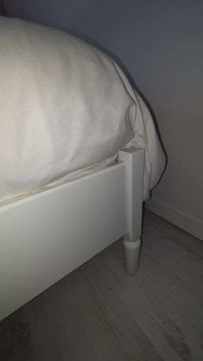 King Size White Wooden Bed