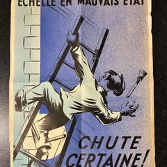 Original 1964 SNCF French Railway Safety Poster 40cm x 30cm