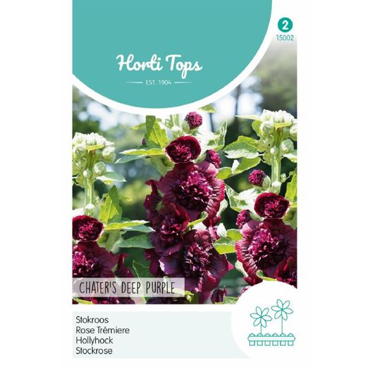 (H) Hollyhock seeds Chater's Deep Purple 0.25g (500209)