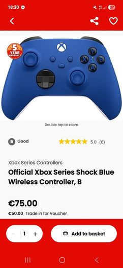 xbox series shock blue controller
