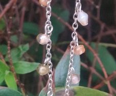 Vintage Sterling Silver necklace with Semi-Precious stones