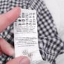 United Colors of Benetton Black & White Gingham Check Long Sleeve Shirt Mens Size S Image 6