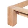 Bed Frame Solid Oak Wood 140X200 cm Image 5