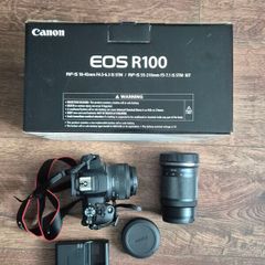 canon eos r100 with brand new travel bag