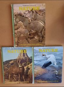 Vintage 'Illustrated Library of Nature' Volume 1, 2 & 3