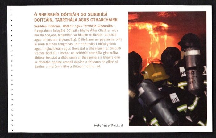 2012 Ireland 150th Anniversary of the Dublin Fire Brigade (DFB) Commemorative Stamp Booklet Mint Never Hinged (MNH)