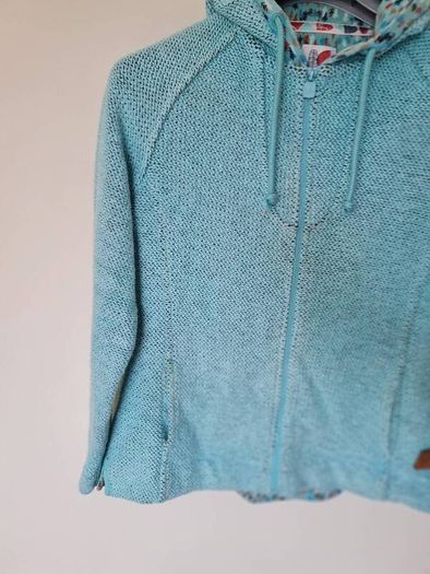 Weird fish chicoa hoodie Size l4 ptp 21" Full zip turquoise in excellent condition