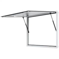 Concession Window for Food Truck, 48"x36" Aluminum Alloy Food Truck Service Window, Up to 85 Degrees Stand Serving Window