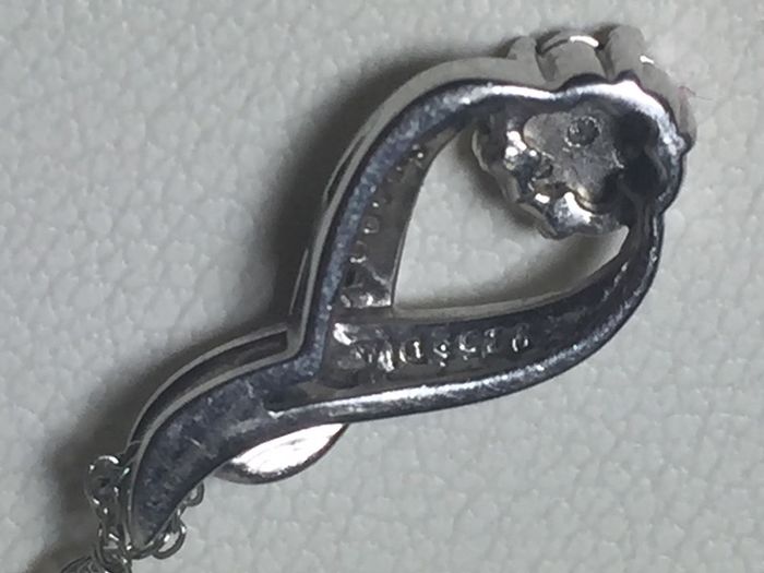 Diamond sterling silver set