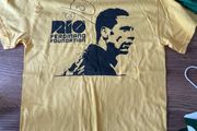 Rio Ferdinand Signed T-shirt Charity Yellow
