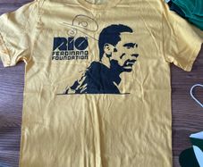 Rio Ferdinand Signed T-shirt Charity Yellow