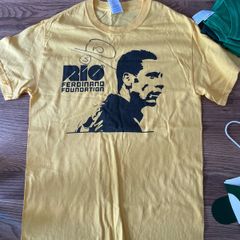 Rio Ferdinand Signed T-shirt Charity Yellow