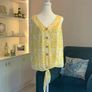 Brand-new Yellow and White Ladies Summer Top from Dunnes Stores Image 5