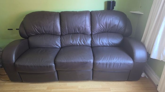 3 piece leather recliner