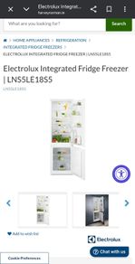Electrolux Integrated Fridge Freezer