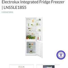 Electrolux Integrated Fridge Freezer