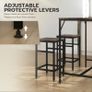 Industrial Rectangular Bar Table Set with 4 Stools for Dining Room, Kitchen, Dinette Image 5