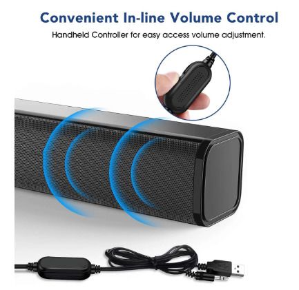 BRAND NEW Speakers Desktop PC Computer Speaker Portable Mini Soundbar HiFi Stereo Sound Music MP3 Player Speaker AUX Input