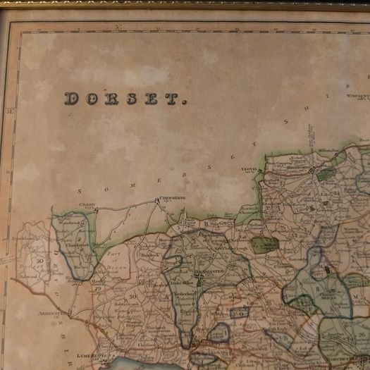 Antique 1830 Map of Dorset by Henry Teesdale