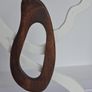 Rich Dark Wood Irregular Hoop Earrings Image 7