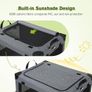 Dog Car Crate, Collapsible Dog Crate with Breathable Mesh, 76x51x51cm Dog Travel Crate Sturdy Frame for Small and Medium Dogs, Suitable for Traveling, Visit Veterinarian and Insides Image 6