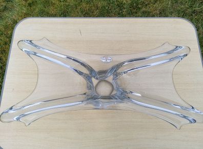 Vannes Le Chatel Crystal French Art Glass Centerpiece Bowl