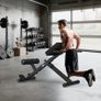 Foldable Hyperextension Bench Roman Chair Back Extension,Home Gym Sit Up Bench for Glute & Ab Workouts,Optional Adjustment Incline & Multi-Function Heavy-Duty Exercise Image 5