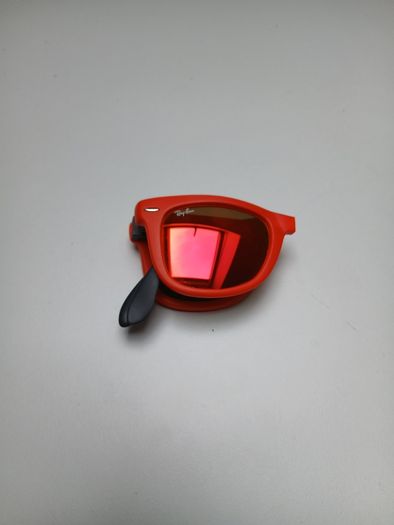 Ray-Ban Sunglasses Folding Wayfarer Orange Mirror Black Matte