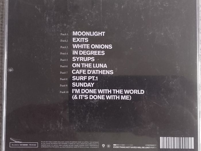 Foals - Everything Not Saved Will Be Lost : Part 1 CD (2019) Indie Rock EX+