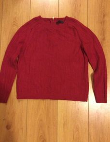 M&S Ladies Zipped Jumper Pure Cashmere Size 14