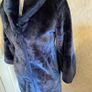 Navy blue midnight blue coat /fur 3/4 length sleeves Image 2