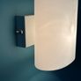 Opaque white oval wall lights x 2 Image 9