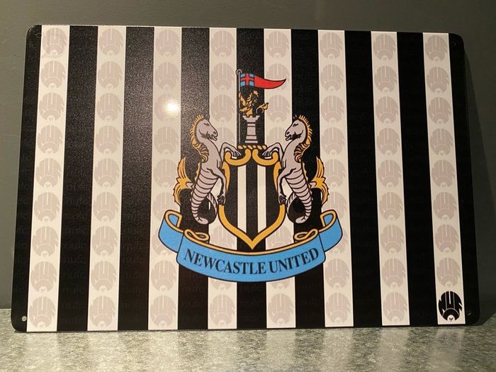 Newcastle United Tin Metal sign