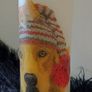 XL Handmade decorative candle golden retriever Image 3