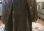 Fur leather coat.New.size 10