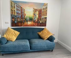 Blue sofa