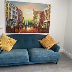 Blue sofa