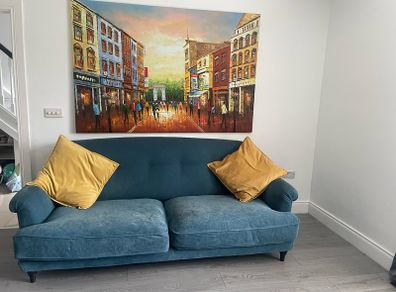 Blue sofa