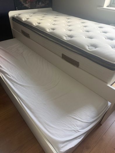 IKEA single bed with underbed and storage with two high quality mattresses