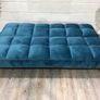 Blue velvet Folding 3Seater Sofa - Carlux Image 3