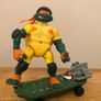 TMNT Thrashin Mike Ninja Turtle Action Figure With Skateboard Image 2