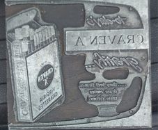 Craven A Cigarette Printing Block