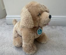 Build A Bear Promise Pets Plush Golden yellow Labrador Retriever Puppy Dog with Barking sound (Press the paw for sound). Approx. 12" Used Please see photos