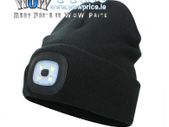 24851 Black Beanie Hat with LED Light