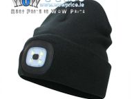 main image for ad 24851 Black Beanie Hat with LED Light