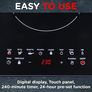 Electric Digital Induction Hob with 8 Temperature & Power Settings, 6 Cooking Modes, Timer, Overheat Protection, Auto Off, Child Safety Lock, Black Image 4