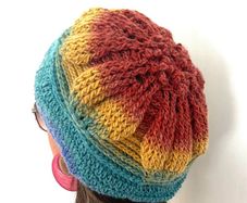 Handmade beret crochet flower