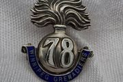 Sterling Silver WW1 78 Winnipeg Grenadiers Cap Badge