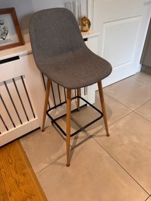 Grey Bar Stool